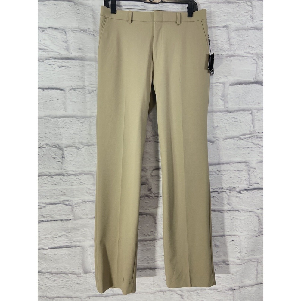 Lauren Ralph Lauren Pants Mens 30x30 Beige Flat Front Slim Fit Stretch New